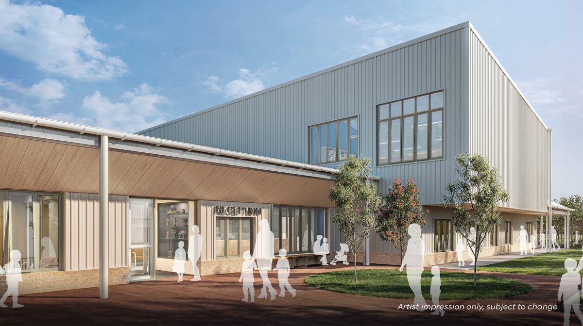 Showing a graphic of Gamadji Primary School and Early Learning and Childcare Centre shared entrance