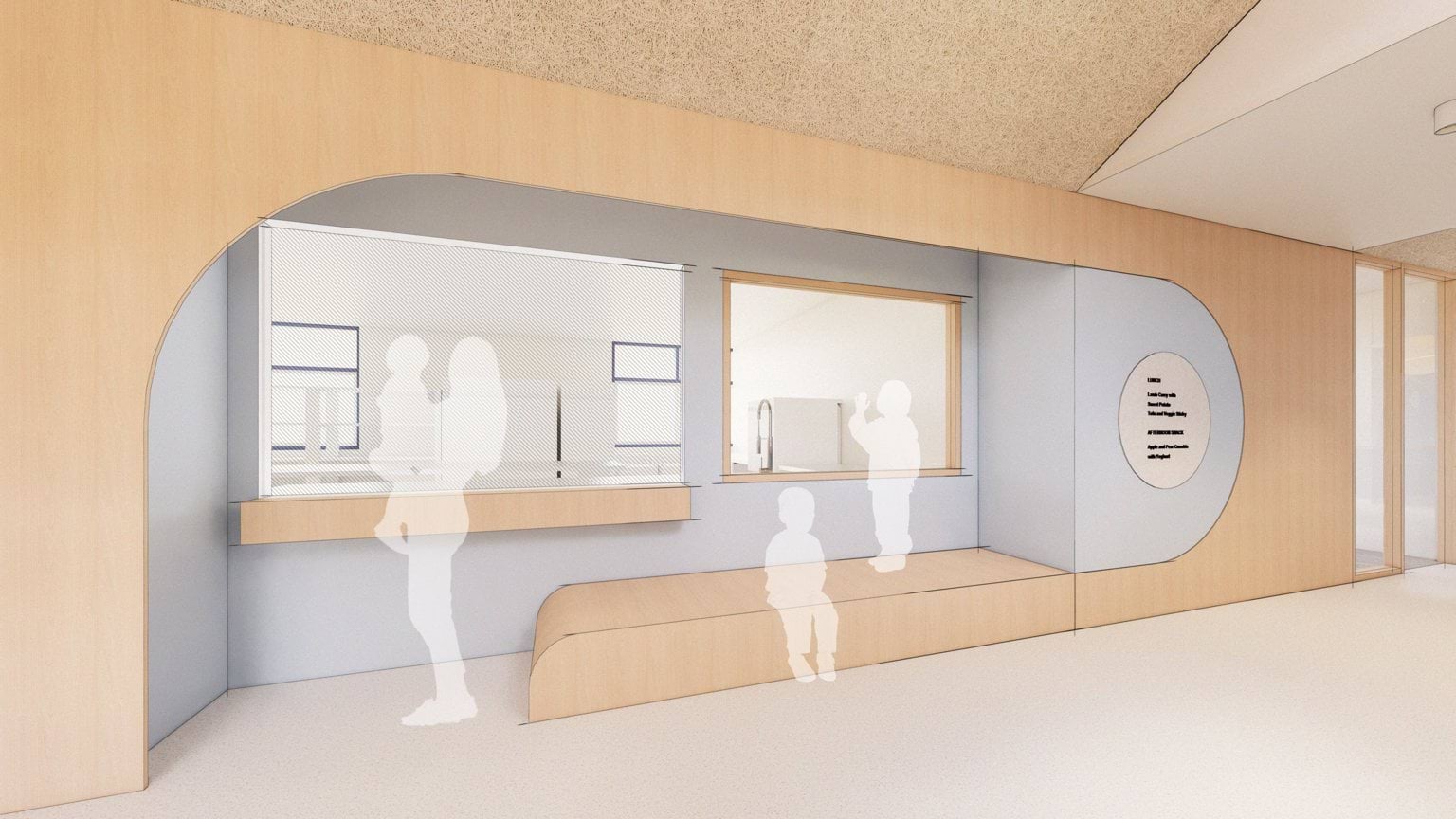 Artist illustration of the reception at the centre